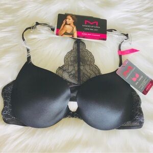 NEW Maidenform Love the Lift Super Sexy Cleavage Push up & In Lace T-Back Bra
